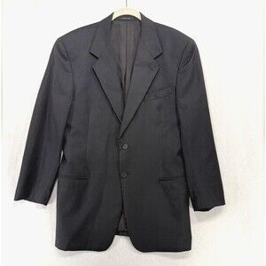 Vtg Emporio Armani Blazer Men IT 54 /44 Dark Grey Wool Blend Antinea SRL Italy